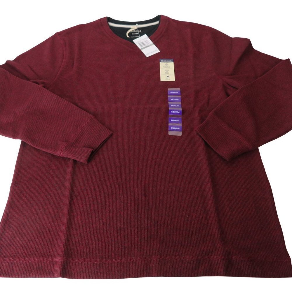 Method Cabernet V-Neck Henley Lightweight Sweater